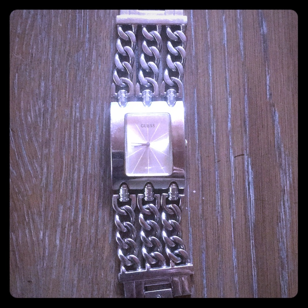 Guess silver watch